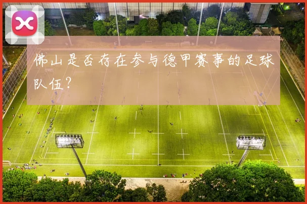 佛山是否存在参与德甲赛事的足球队伍？